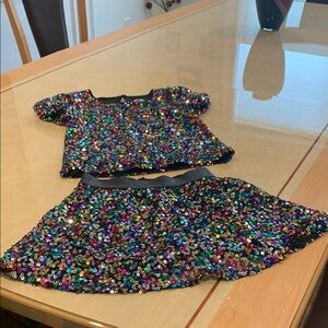 Garanimals Multicolor Sequin Top and Skirt Set